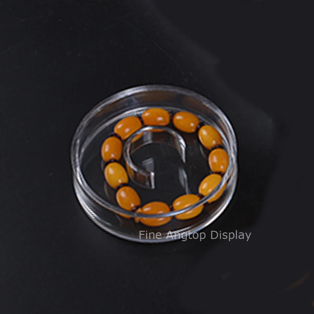 

Маленькая прозрачная пластиковая коробка-органайзер для ювелирных изделий и браслетов, акриловая коробка для хранения и демонстрации брас...