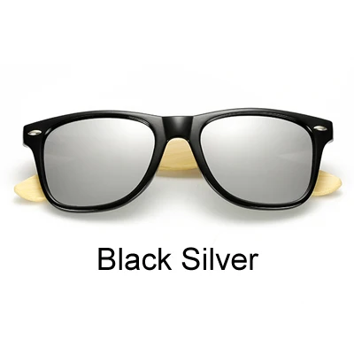 Black Silver Ralferty, настоящие бамбуковые солнцезащитные очки, мужские, поляризационные, женские, черные, солнцезащитные очки, мужские, UV400, солнцезащитные очки, водительские очки, деревянные очки, оттенки - Цвет линз: Black Silver