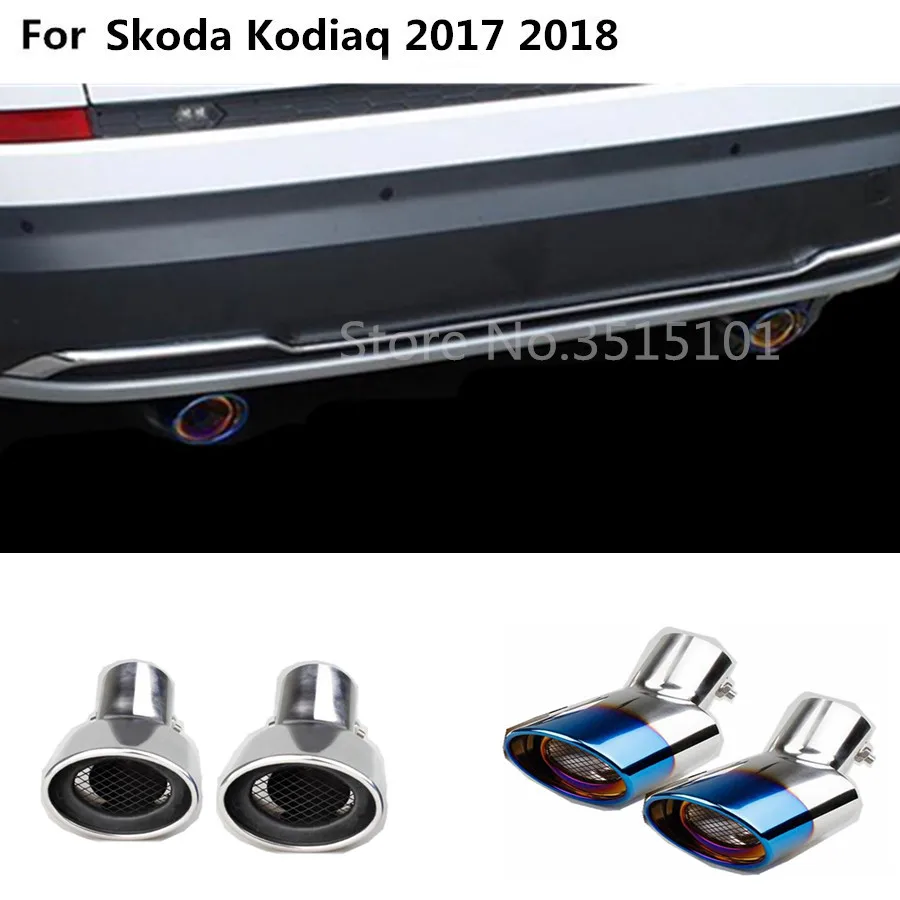 Глушитель выхлопной трубы для Skoda Kodiaq 2017 2018 2019 2020 из нержавеющей стали|pipe end|muffler