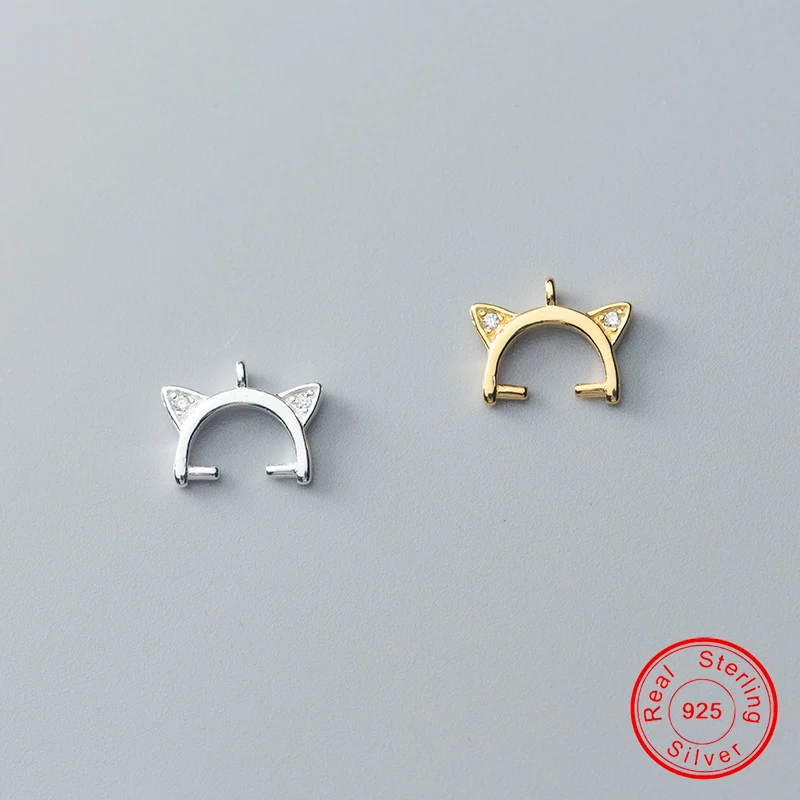 Кулон подвеска из бисера в виде кошки с фианитом 6 мм|Ювелирные шармы| |