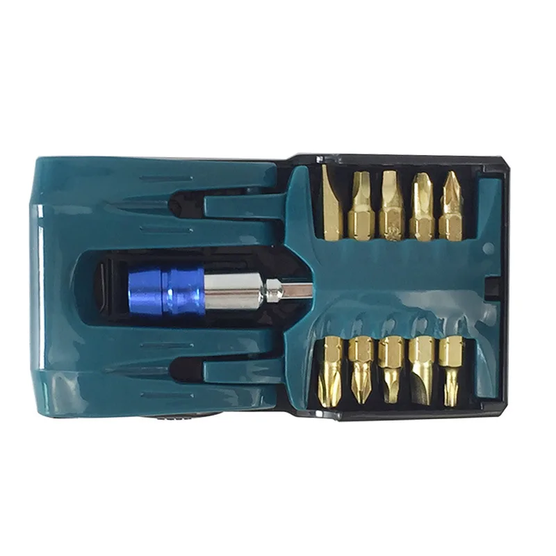 

High quality 10pcs titanium coated batch set Transformers folding head group electric screwdriver plum blossom