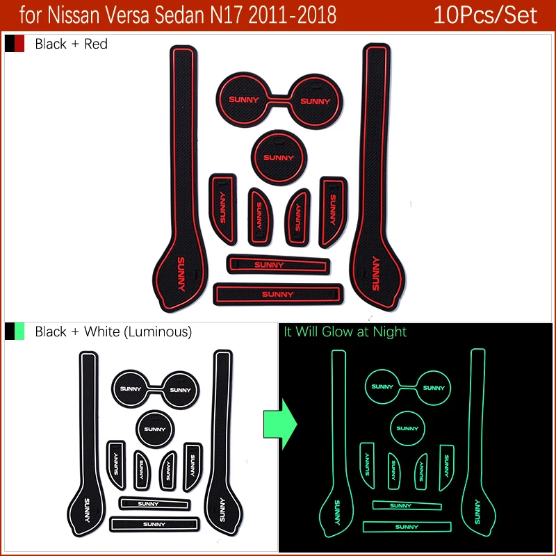Противоскользящий резиновый коврик для ворот Nissan Versa Sedan N17 Almera Sunny Latio 2011 2012 2013 2014