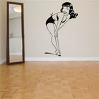 Настенный декор для комнаты, художественная виниловая наклейка, настенная наклейка, Сексуальная Татуировка в виде девушки, домашний декор, съемные настенные наклейки, наклейка на стену для гостиной D392