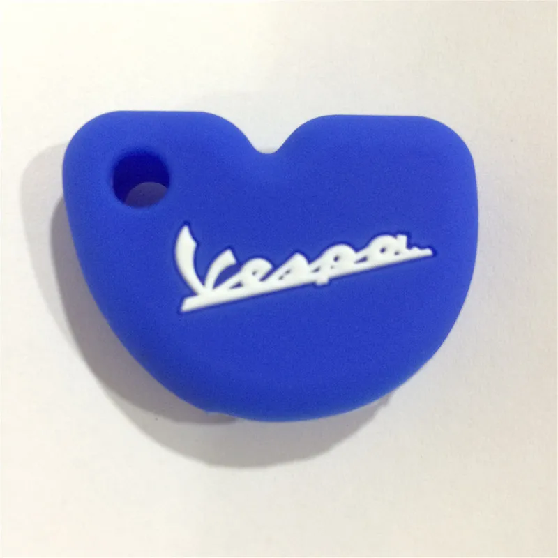 Силиконовый резиновый защитный чехол для ключей Vespa piaggio new fly gts super 300 Gilera Nexus 500 key - Название цвета: Синий