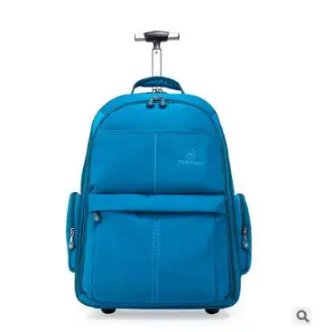 blue 19 inch Мужские рюкзаки на колесиках, Оксфорд, рюкзак для путешествий, чемодан на колесиках, сумка на колесиках, багаж, wo, мужские дорожные сумки на колесиках, чемодан - Цвет: blue 19 inch
