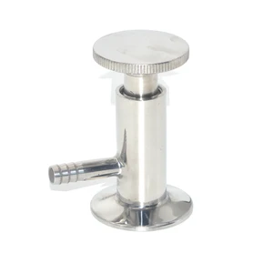 Гигиенический клапан для отбора проб YQBS 304 из нержавеющей стали, наружный диаметр ободка 50,5 мм, 25,4 мм, тройной зажим 12 дюйма, 1,5 дюйма