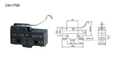 

5Pcs MICRO SWITCH TM-1706 CM-1706 CNTD