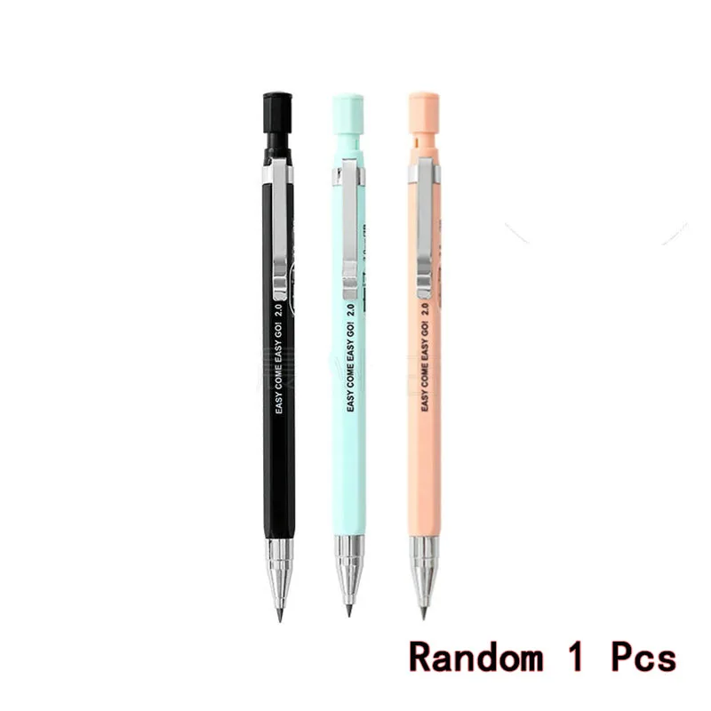 Random1PCS 2,0 мм механический карандаш, креативные большие стержневые карандаши, 2B заправки для художественного письма, рисования, канцелярские принадлежности, подарок, офисные школьные принадлежности - Цвет: Random1PCS