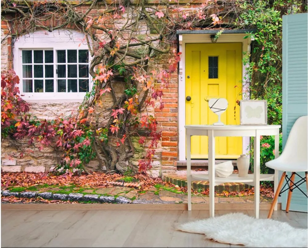 Настенные 3d обои на заказ картина с изображением окна двери стене комнатное