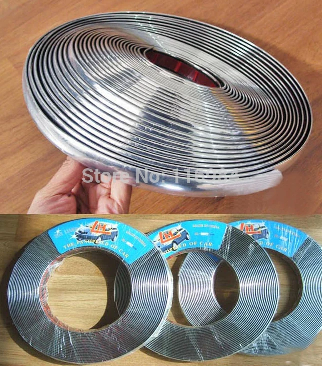 12 мм x 3 метра хромированный Стайлинг Литье отделка полоса самоклеящаяся для