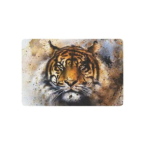 Диких животных противоскользящие двери Коврики Домашний декор акварель Тигр