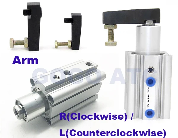 Двойное действие по часовой стрелке против стрелки зажим Рычаг Привод