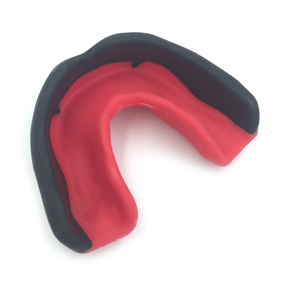 Red and black Профессиональная защита рта для взрослых Каратэ Муай Безопасность мягкий EVA рот защитный Капа Спорт Футбол Баскетбол тайский бокс - Цвет: Red and black