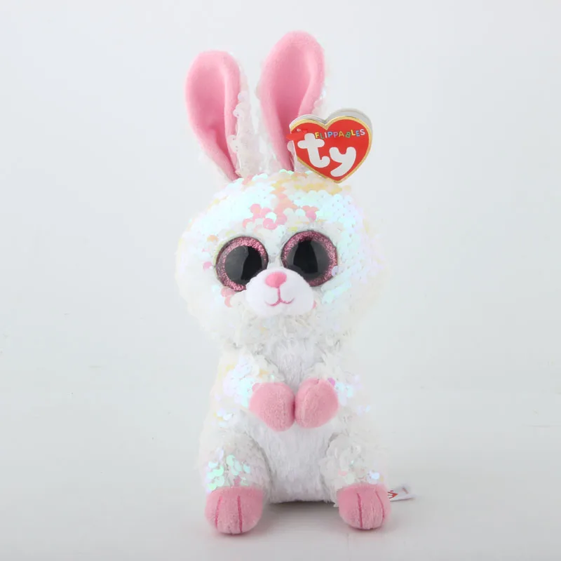 Ty Boos Bonnie кролик блесток издание плюшевые животные кролик игрушки 15 см