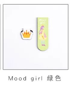 Mood Girl lvse 3 шт. магнитная закладка Мультфильм Утка книга марка сообщения карты Закладка для книг/поделиться/Книга маркеры/Закладка для книг/канцелярские товары - Цвет: Mood Girl lvse