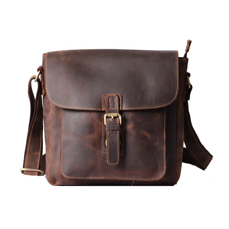 

AETOO Europe and the United States handmade leather crazy horse leather men do old postman package