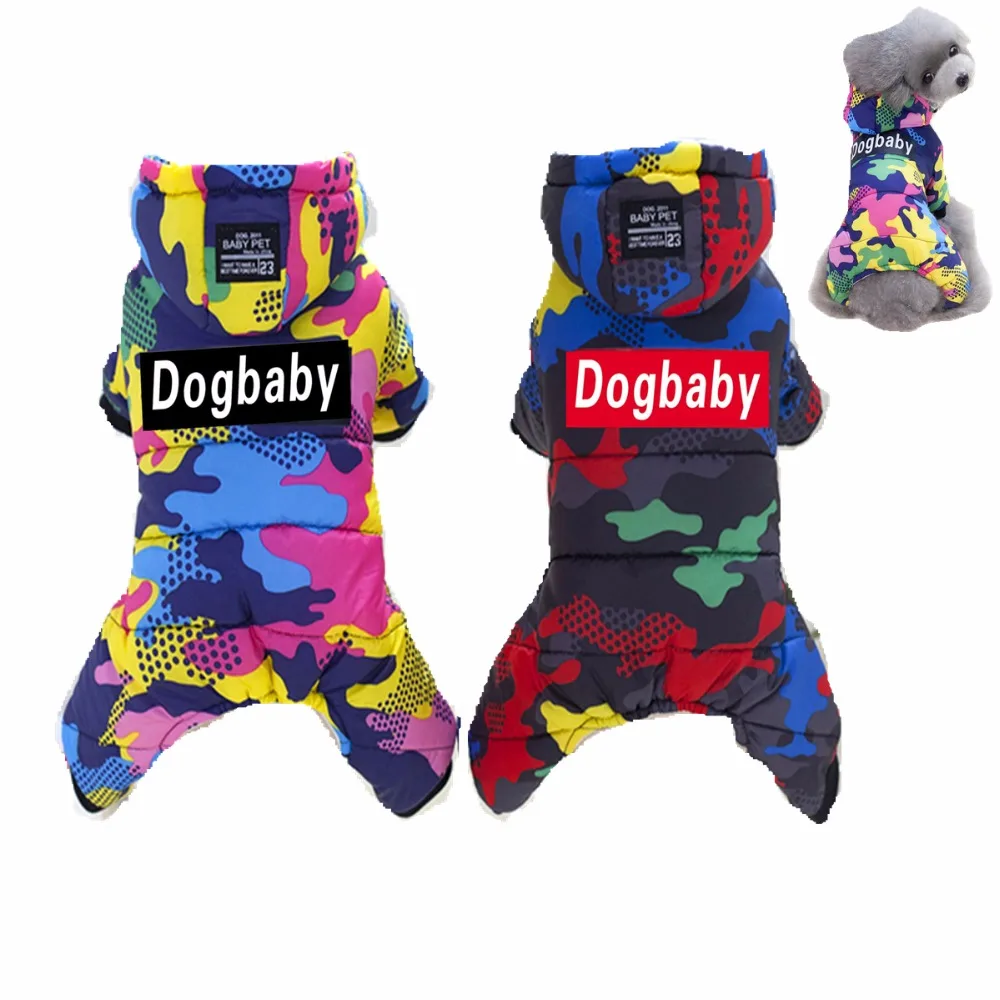 Бренд E3, новая плотная одежда dogbaby для домашних животных, четыре ноги, хлопковая одежда для щенков и собак, зимнее пальто, комбинезон для чихуахуа, Тедди