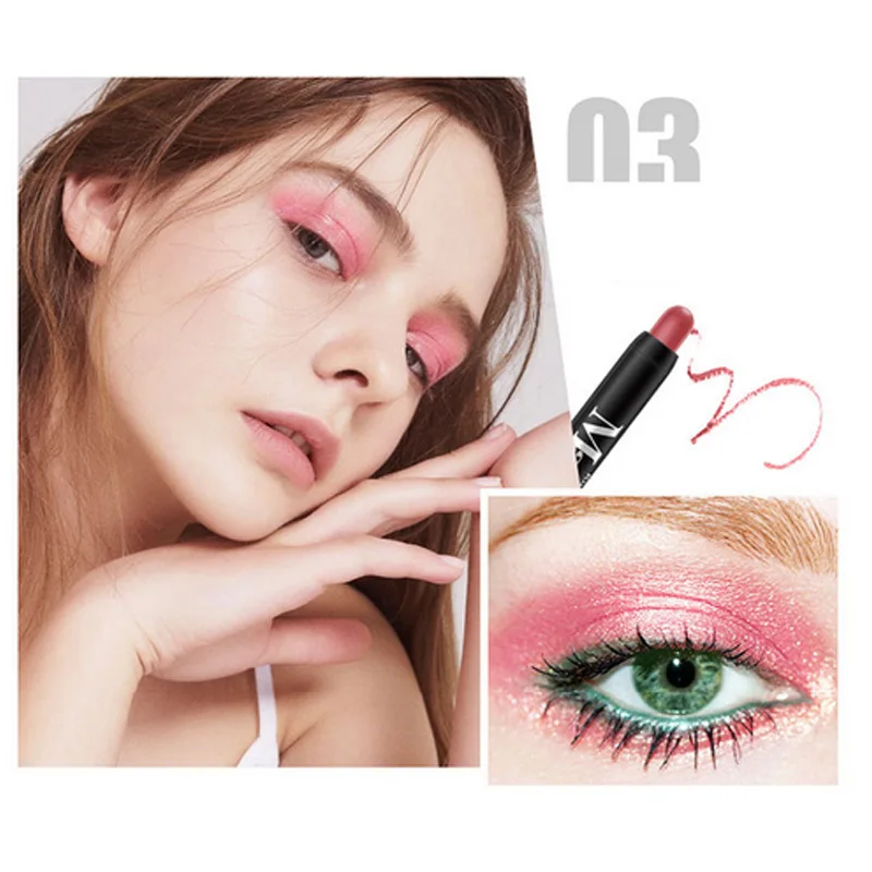 03 Kiss beauty, мерцающие тени для век, палочка, алмазная, золотая, розовая, красная, тени для век, водостойкие, блестящие тени для век, карандаш, KB009 - Цвет: 03