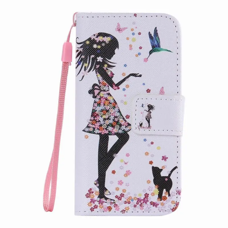 Для Coque iPhone 5S Чехол кожаный кошелек флип-чехол для телефона Apple iPhone 5 5S SE чехол милый мультяшный аниме Кот для девочек флип-чехол - Цвет: Style 23