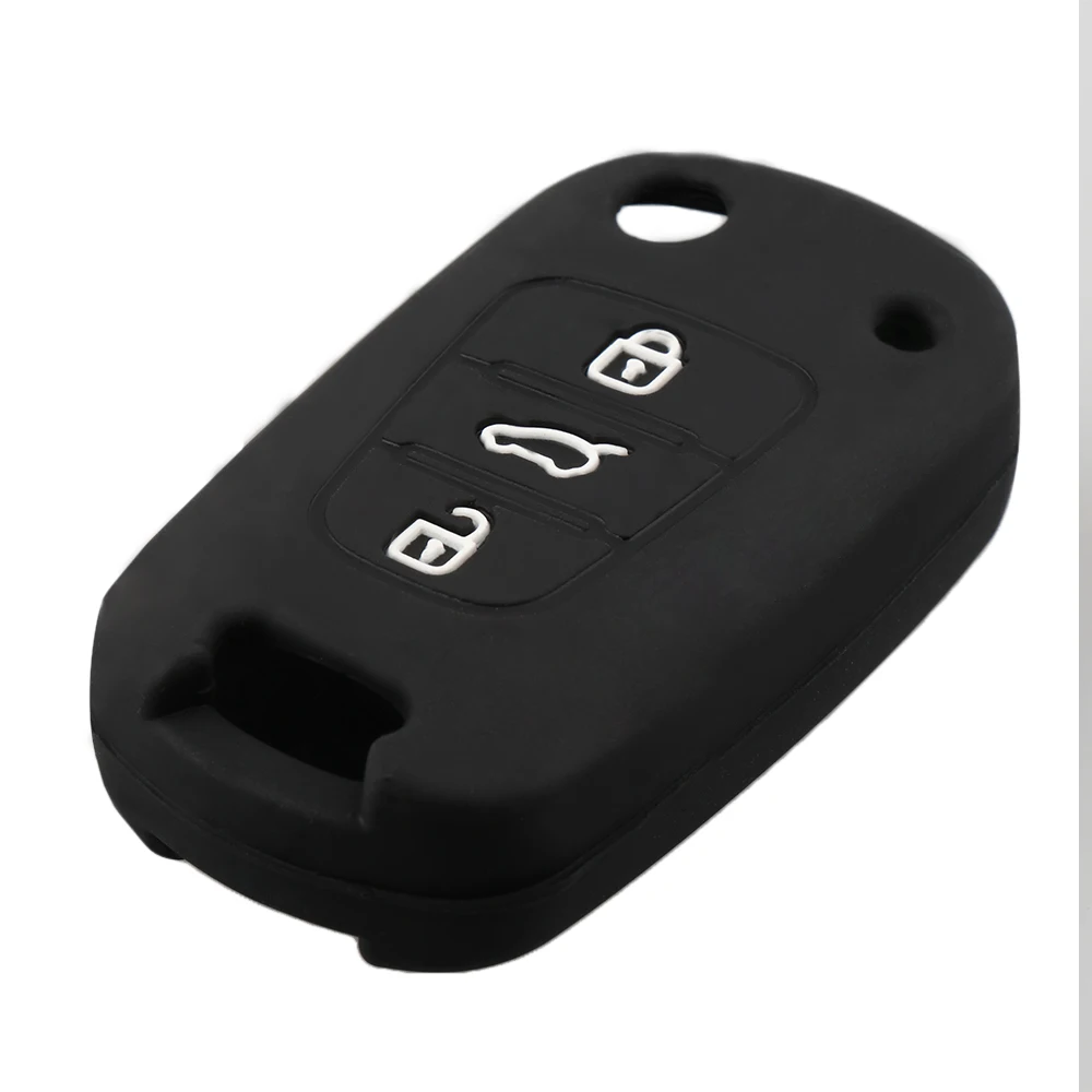 Чехол для автомобильного ключа Силиконовый складной чехол с 3 кнопками Hyundai i20 i30