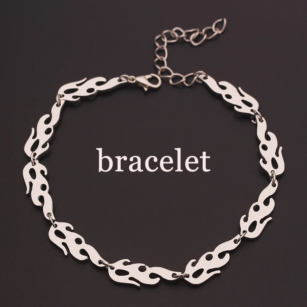 bracelet 24 стиля, Харадзюку, хип-хоп, пламя, слои, крест, ключица, ожерелье, лезвие, шипы, замок, унисекс, Очаровательная цепочка, рок, панк, ювелирное изделие, подарок - Окраска металла: bracelet