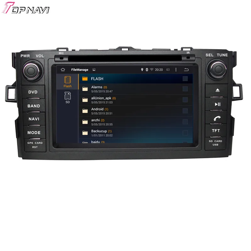 Автомобильный DVD плеер Topnavi 7 дюймов четырехъядерный процессор Android 6 0 для TOYOTA