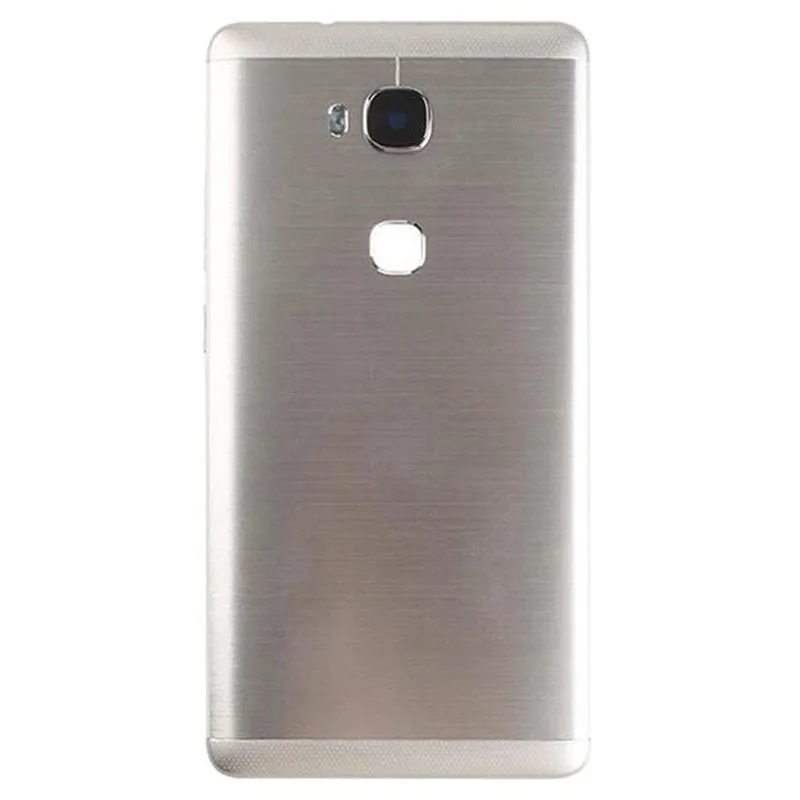 Для huawei Honor 5X GR5 KIW-L21 KIW-L22 KII-L21Rear задняя Батарея крышка Корпус с Мощность отрегулируйте громкость кнопкой+ Камера Задняя крышка объектива - Цвет: Серебристый