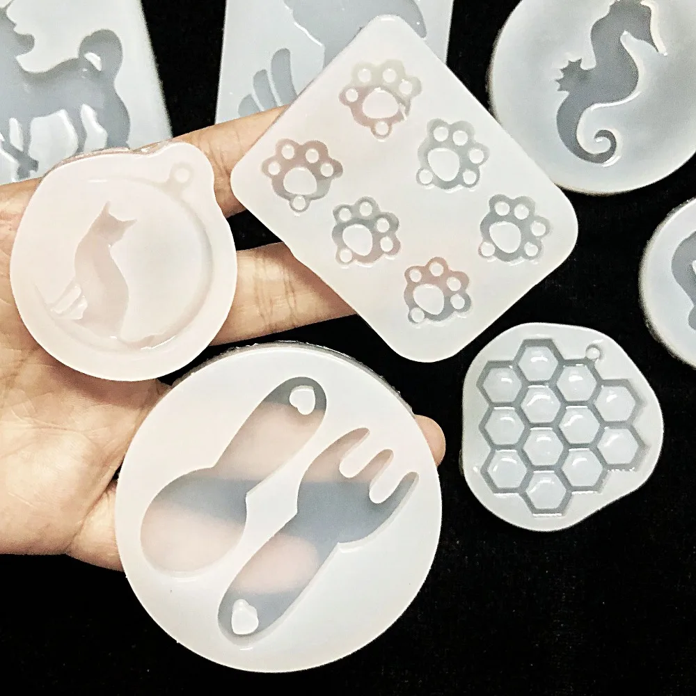 Каваи мини кошка лапа подвеска силиконовые формы смола декор DIY ремесло птица