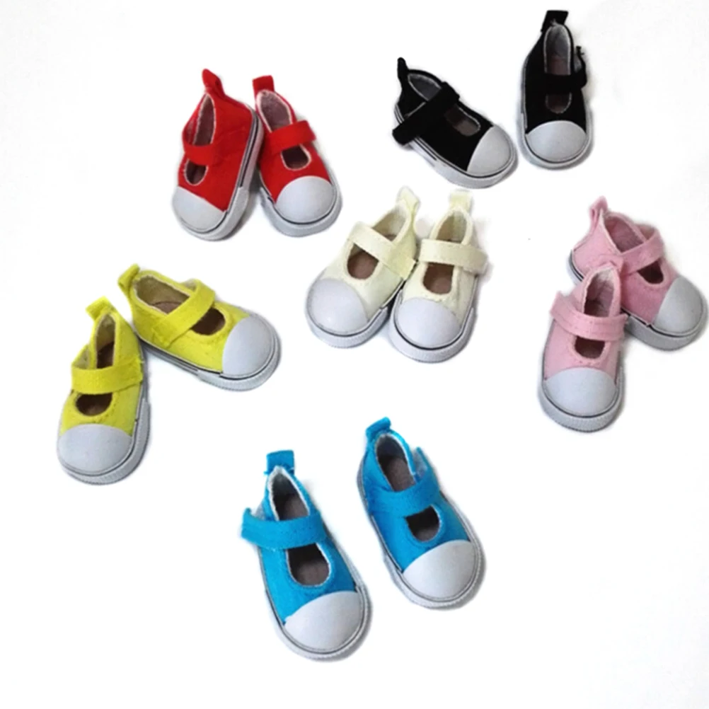 

1Pair=2Pcs 5cm Canvas Shoes For Doll Girl Gift For Baby Dolls Gift Doll Accessories Hot Sale Birthday Gift