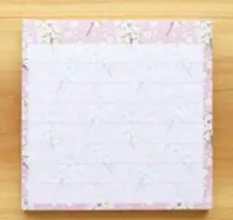 Цветок мультфильм лиса блокнот Сделай Сам Post It кавайные канцелярские школьные канцелярские принадлежности набор канцелярских принадлежностей блокнот милые Липкие заметки - Цвет: pink flower