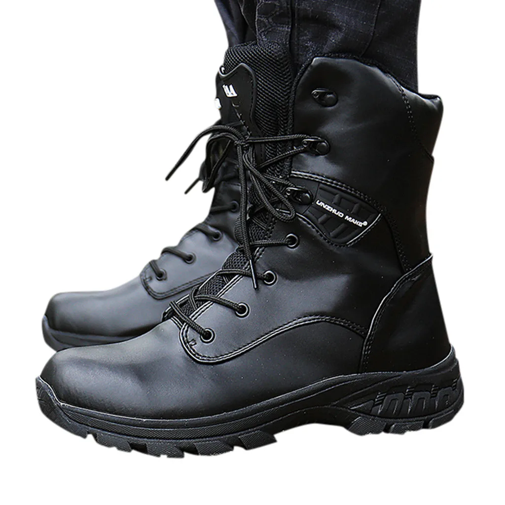 Большие размеры сезон осень зима мужские камуфляжные военные ботинки высокое