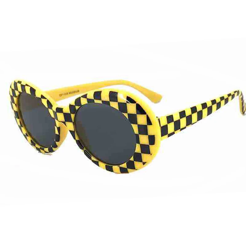yellow GZ Женские солнцезащитные очки с оправой, кошачий глаз, модные брендовые женские солнцезащитные очки, винтажные, негабаритные, Gafas Feminino NIRVANA Kurt Cobain - Цвет линз: yellow GZ