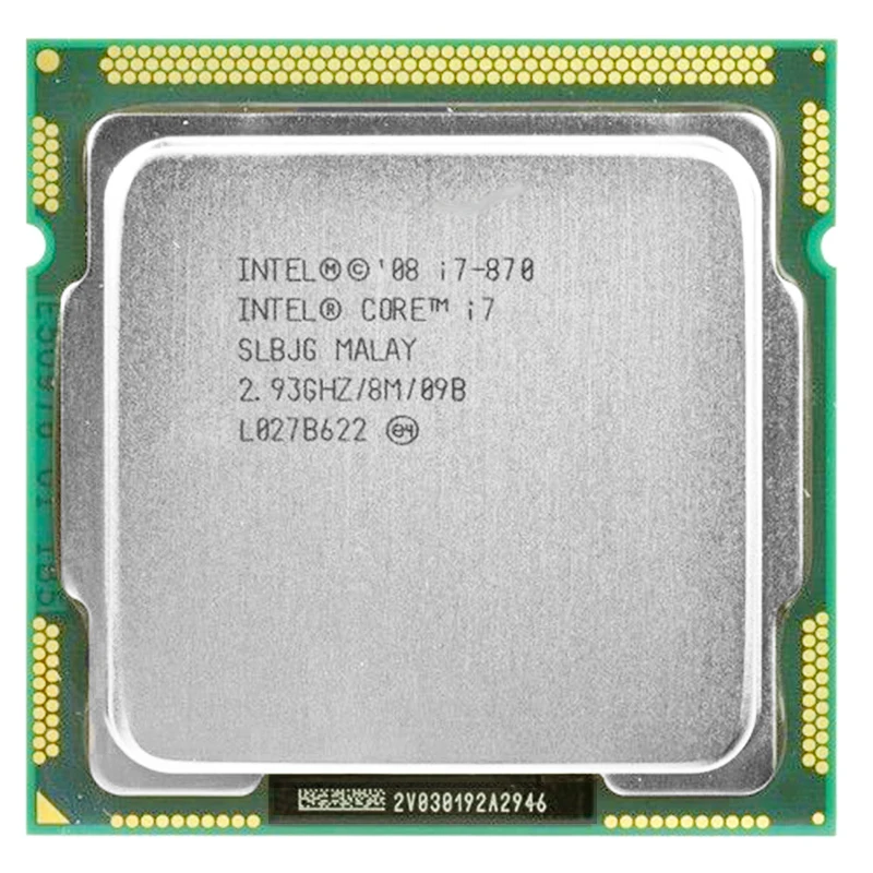 Процессор intel core 2 процессор i7 870 четырехъядерный 93 ггц 95 вт LGA 1156 кэш память 8 мб