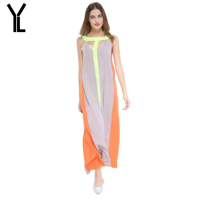 

Женское летнее шифоновое платье без рукавов, с пышной юбкой