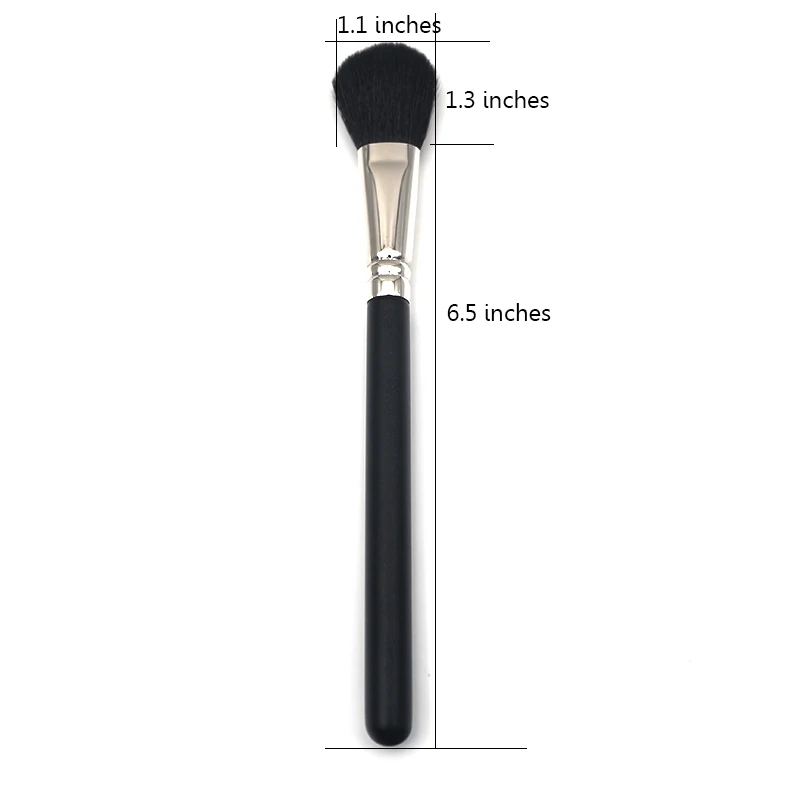 Черные Мягкие кисти для румян на деревянной ручке из синтетического волокна 116