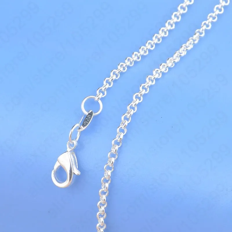 

1PC Retail Fast Shipping 925 Sterling Silver Pearl Necklace With Flexible Lobster Clasps 16"-30" For Choice Cross Chains