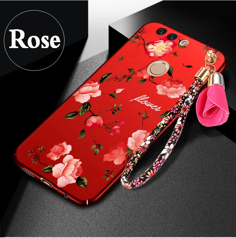 KBUBYT For Huawei Honor 9 case hard luxury flowers 3D Relief fundas coque for cover honor bag premium cute |