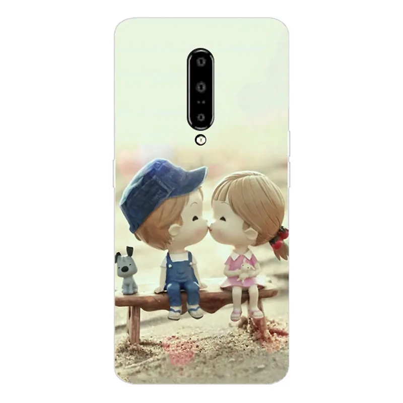 Мягкий ТПУ чехол для телефона Oneplus 7 чехлы телефонов с цветочным рисунком мягкий