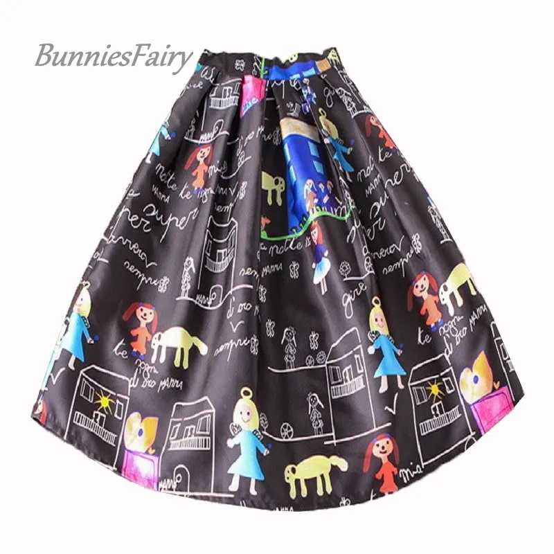 Длинная черная юбка с высокой талией и цветочным принтом|long black skirt|midi skirtskirt long |