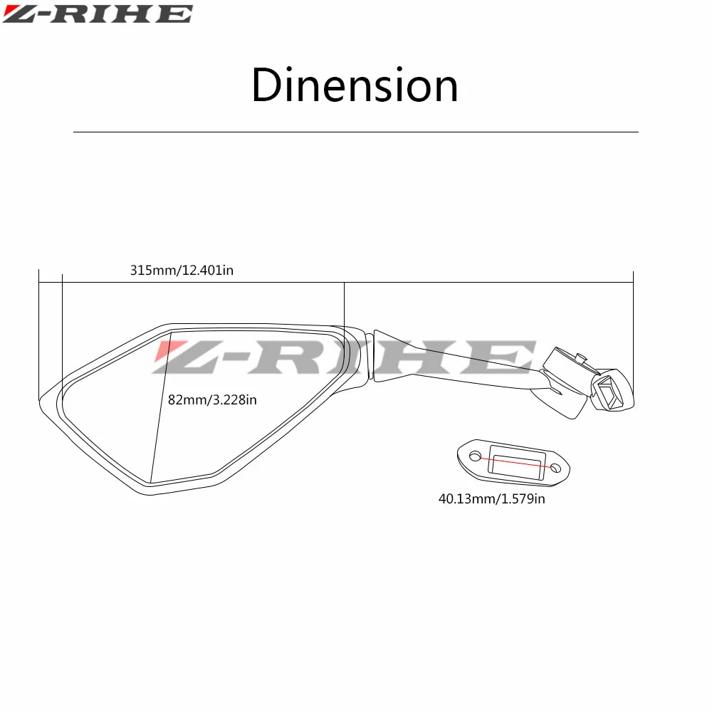 Черное боковое зеркало заднего вида для мотоцикла Honda CBR600RR CBR 600 RR 2003 2004 2005 07 08 09 10 11
