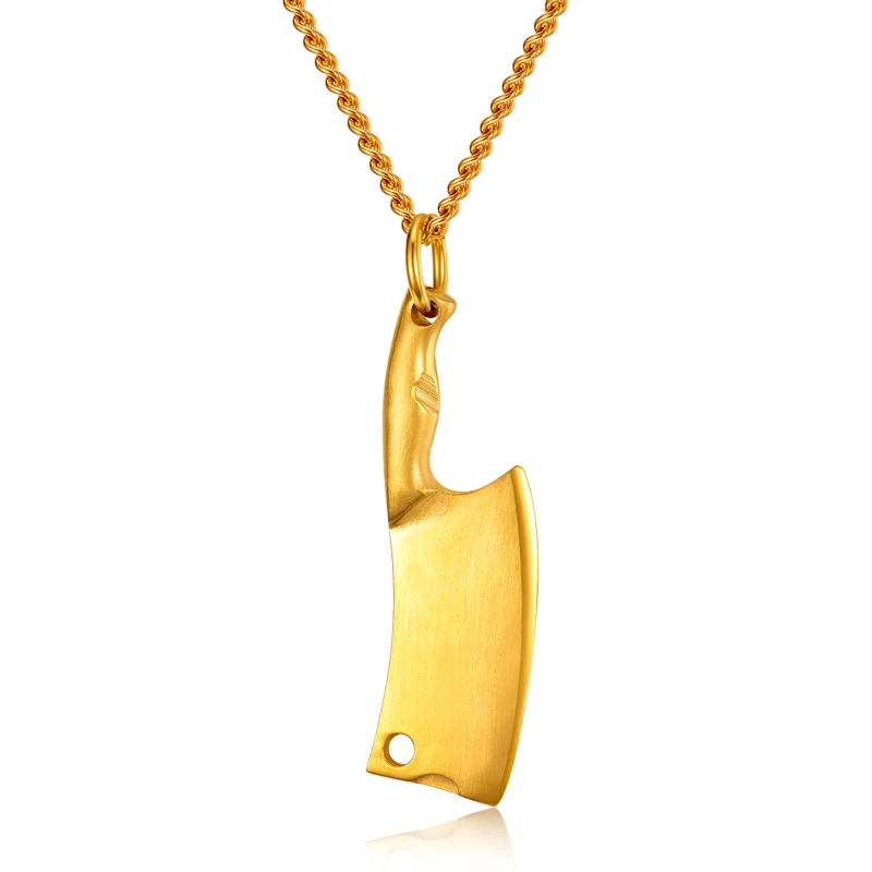 Кухонный нож кулон мужское ожерелье цепочка из нержавеющей стали 2019 модные