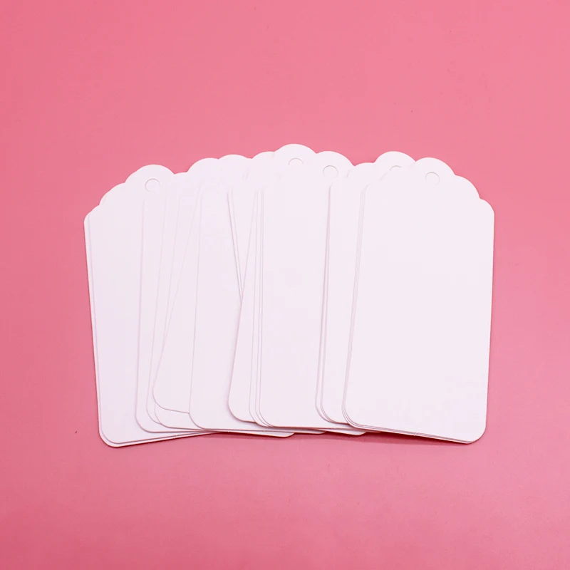 Wholesale White Scallop Blank Cardstock price Tag Hang tag Retro Gift Place Card 500pcs/lot Free shipping | Дом и сад