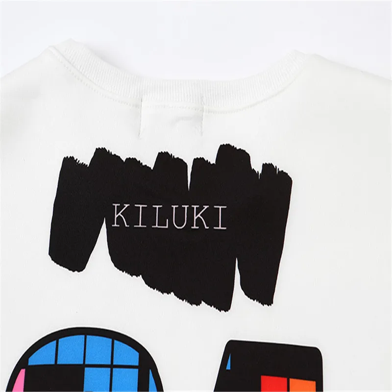 Для женщин Осень Толстовка моды Корейский игровой Box Цифровой укороченный Топы