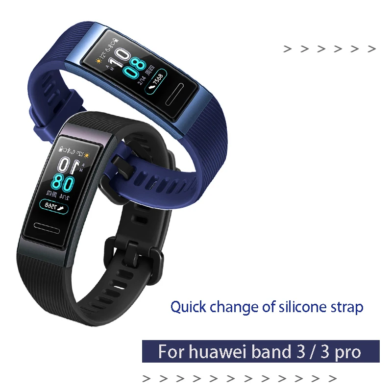 

Силиконовый ремешок для Huawei Band 4 pro, сменный Браслет с черной пряжкой, регулируемый размер для Huawei Band 3 pro, силиконовый браслет