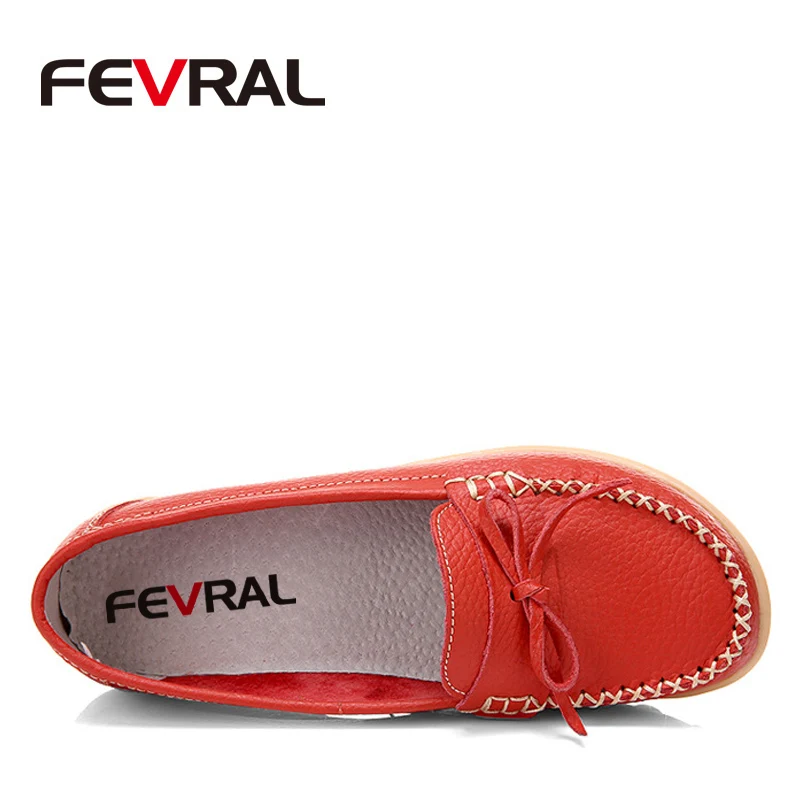 FEVRAL/Новинка; Лидер продаж; 7 цветов; женская обувь из натуральной кожи на плоской подошве; повседневные Мокасины; Лоферы для вождения; женская обувь; модная удобная обувь