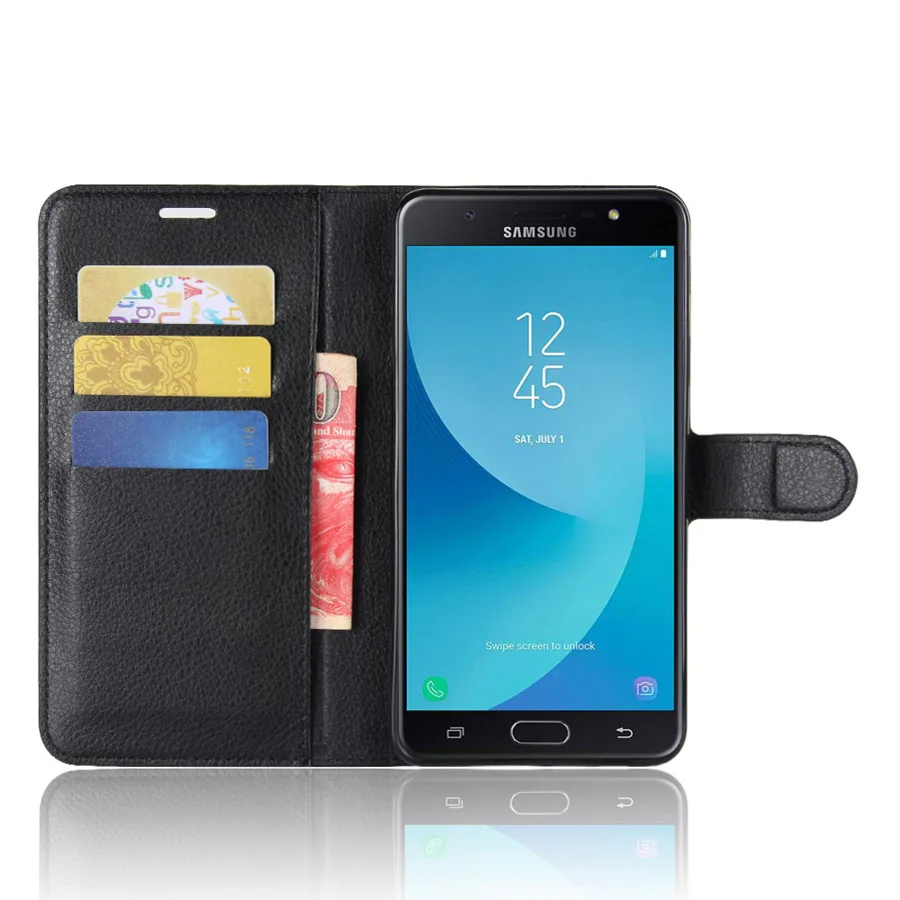 Модный чехол Кошелек из искусственной кожи для Samsung Galaxy J7 MAX SM G615F защитный книжка