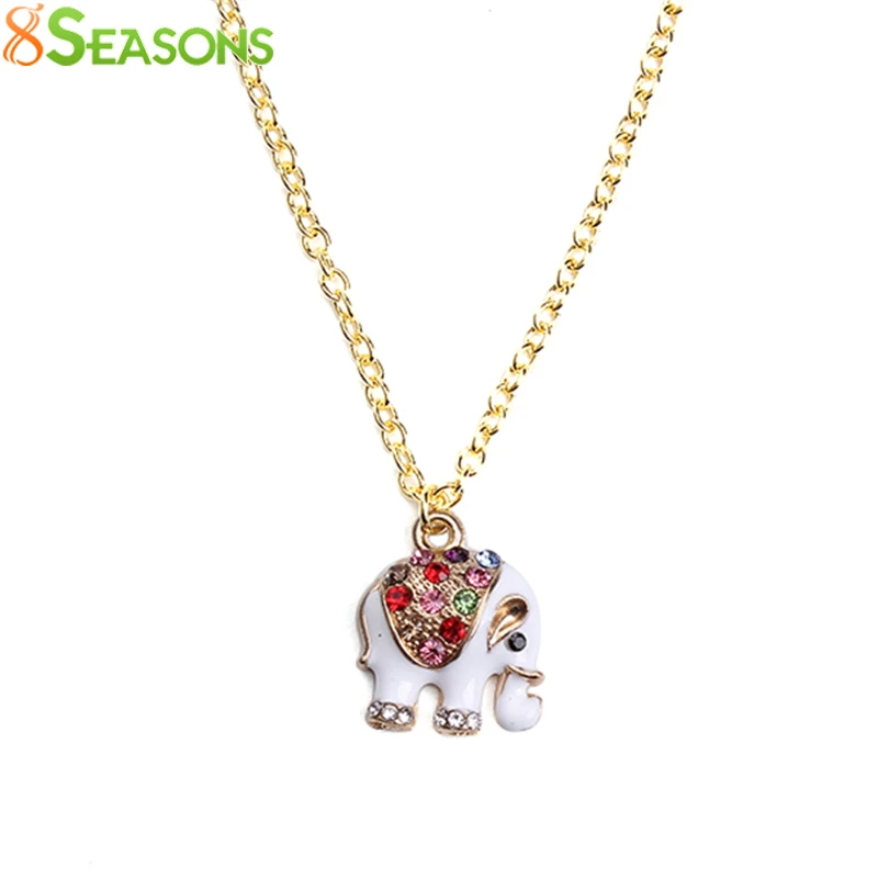 Цепочка с подвеской в виде белого слона 61 см (24 дюйма) 1 шт.|elephant pendant|fashion necklacejewelry