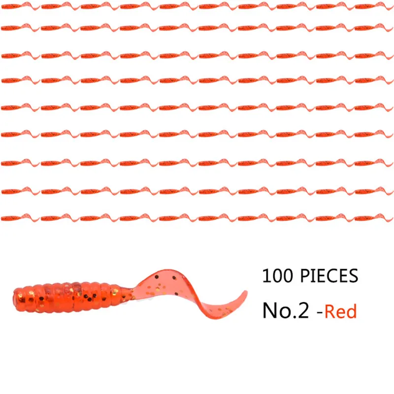 100 шт. приманки для рыбалки мягкие один из шифона и удлиненным шлейфом ночной