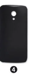 Задняя крышка батарейного отсека чехол для Motorola Moto G2 G+ 1 XT1063 1068 1077 1079 - Цвет: Черный