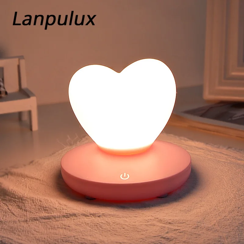 Lanpulux Романтический светодиодный ночник розовый с регулируемой яркостью